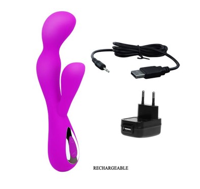 Wibrator z masażerem łechtaczki gspot 19cm 10 tryb